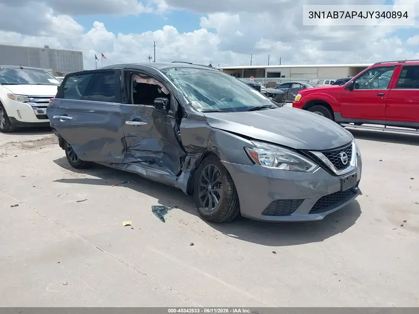 2018 Nissan Sentra S VIN: 3N1AB7AP4JY340894 Lot: 45342533
