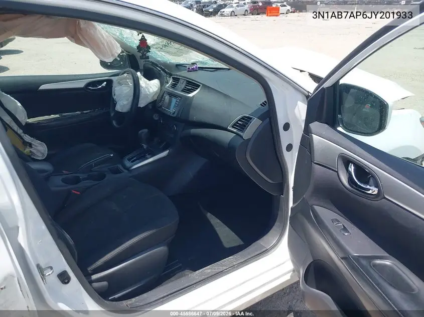 2018 Nissan Sentra S VIN: 3N1AB7AP6JY201933 Lot: 45586647
