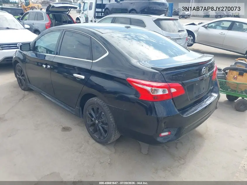 2018 Nissan Sentra Sr VIN: 3N1AB7AP8JY270073 Lot: 45661647