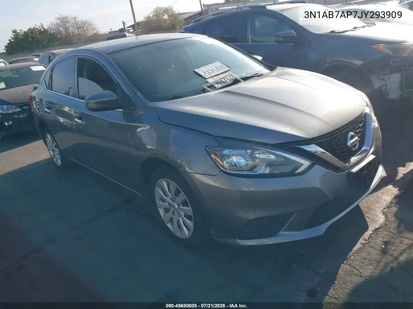 2018 Nissan Sentra S VIN: 3N1AB7AP7JY293909 Lot: 45680005
