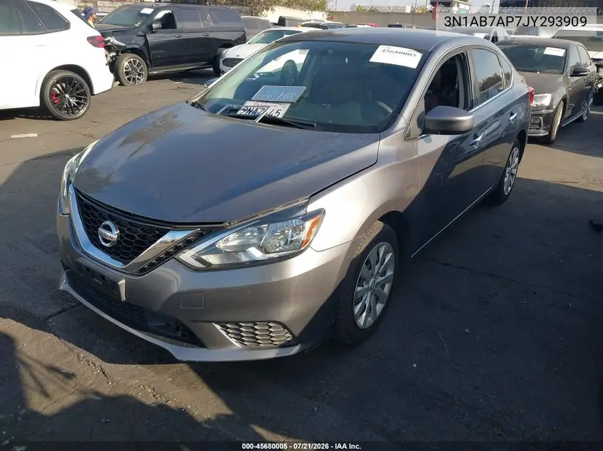 2018 Nissan Sentra S VIN: 3N1AB7AP7JY293909 Lot: 45680005