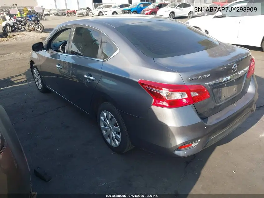 2018 Nissan Sentra S VIN: 3N1AB7AP7JY293909 Lot: 45680005