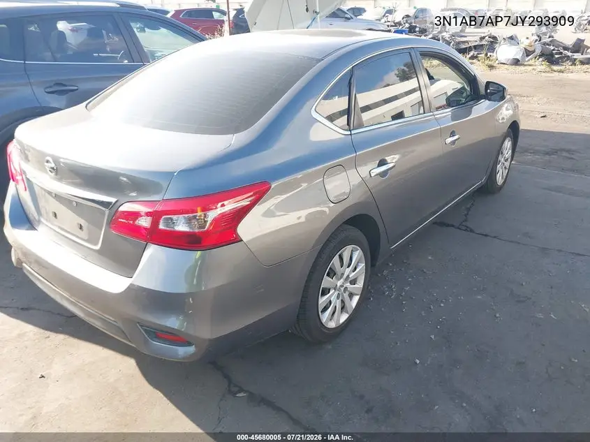 2018 Nissan Sentra S VIN: 3N1AB7AP7JY293909 Lot: 45680005