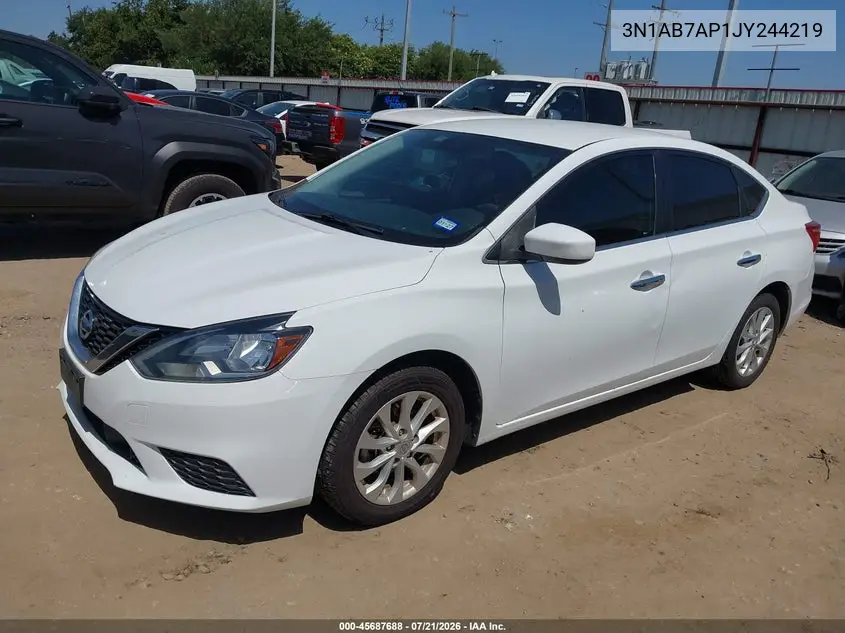 2018 Nissan Sentra Sv VIN: 3N1AB7AP1JY244219 Lot: 45687688