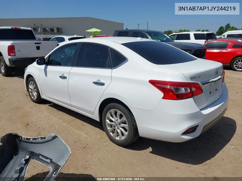 2018 Nissan Sentra Sv VIN: 3N1AB7AP1JY244219 Lot: 45687688