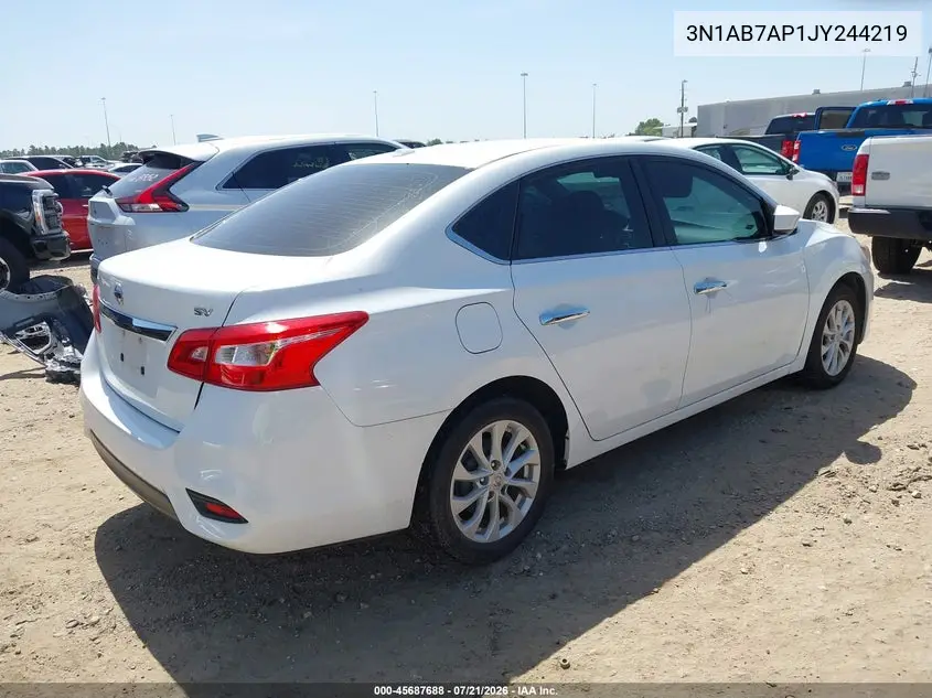 2018 Nissan Sentra Sv VIN: 3N1AB7AP1JY244219 Lot: 45687688