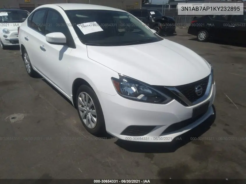 3N1AB7AP1KY232895 2019 Nissan Sentra S
