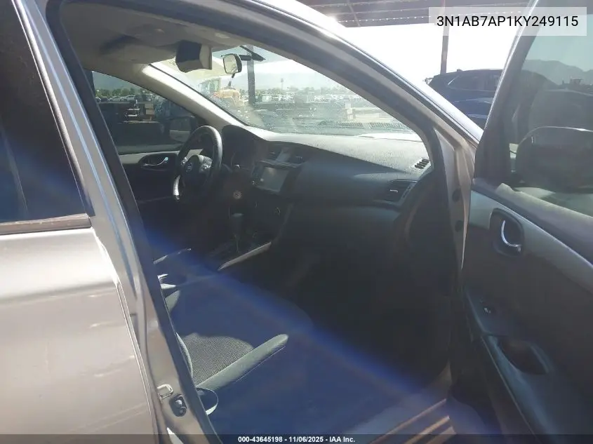 3N1AB7AP1KY249115 2019 Nissan Sentra S