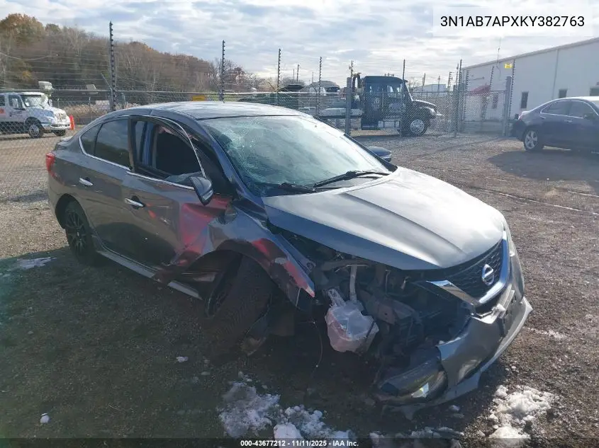 3N1AB7APXKY382763 2019 Nissan Sentra Sr