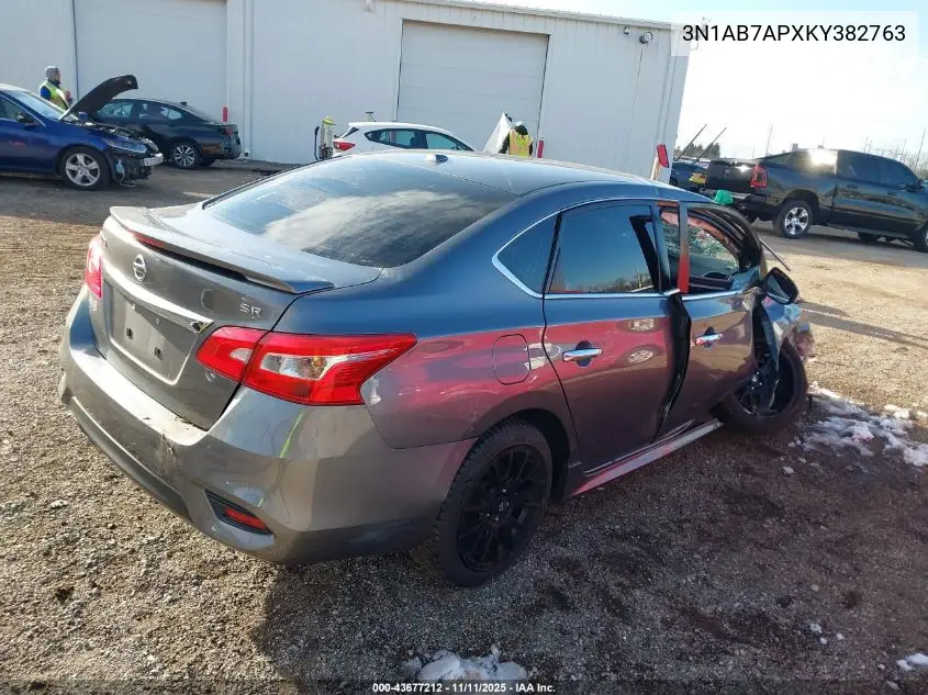 3N1AB7APXKY382763 2019 Nissan Sentra Sr