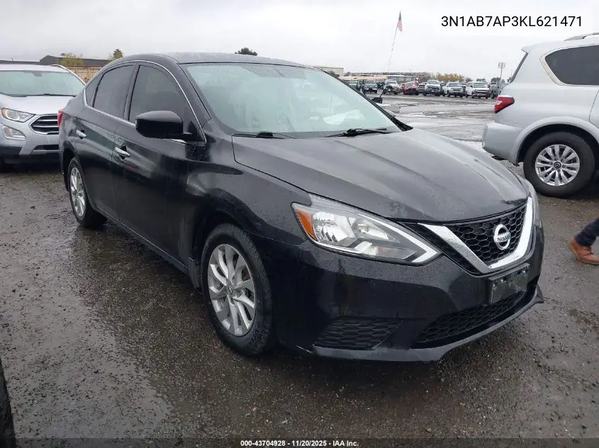 3N1AB7AP3KL621471 2019 Nissan Sentra Sv