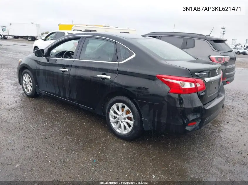 3N1AB7AP3KL621471 2019 Nissan Sentra Sv