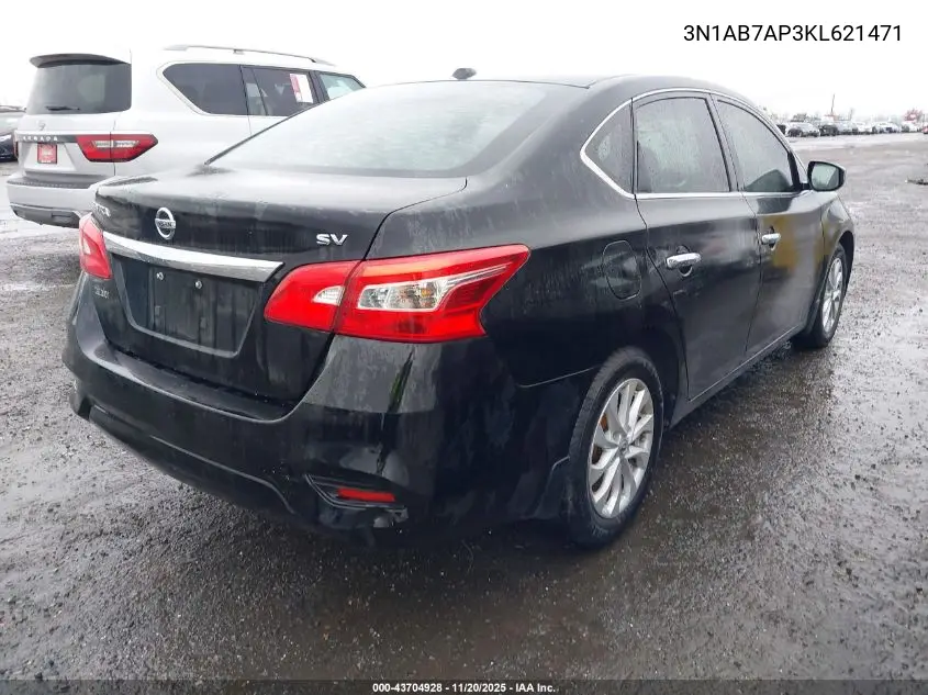 3N1AB7AP3KL621471 2019 Nissan Sentra Sv