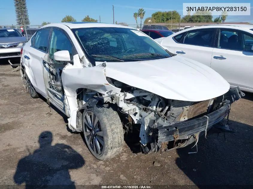 3N1AB7AP8KY283150 2019 Nissan Sentra Sv