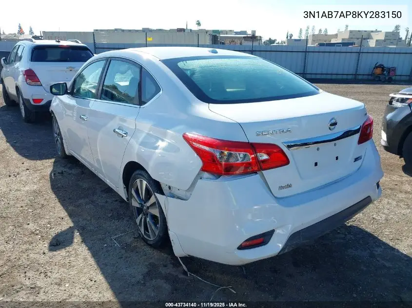 3N1AB7AP8KY283150 2019 Nissan Sentra Sv