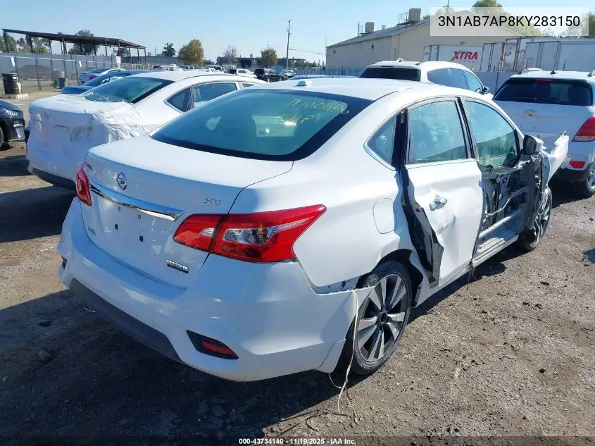 3N1AB7AP8KY283150 2019 Nissan Sentra Sv