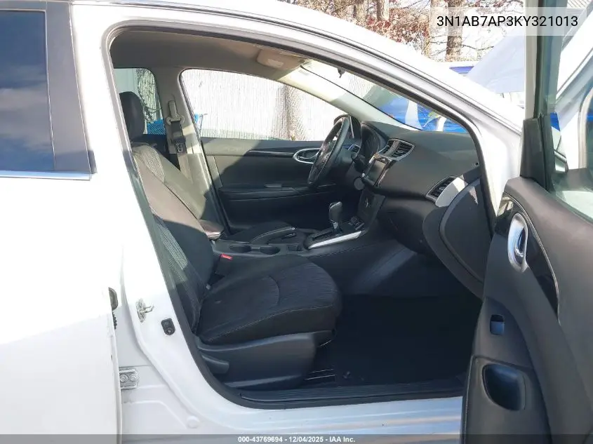 3N1AB7AP3KY321013 2019 Nissan Sentra Sv