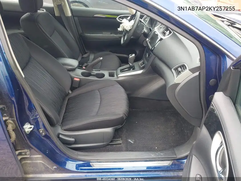 2019 Nissan Sentra Sv VIN: 3N1AB7AP2KY257255 Lot: 45334360