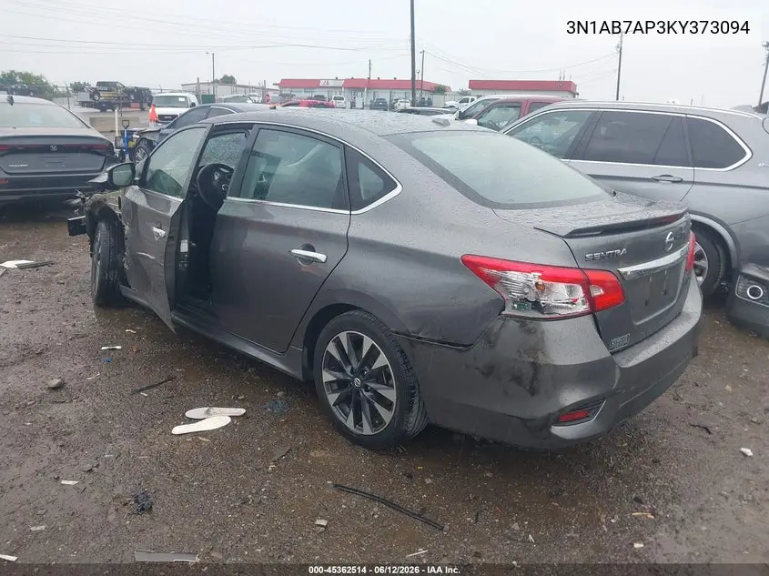 2019 Nissan Sentra Sr VIN: 3N1AB7AP3KY373094 Lot: 45362514