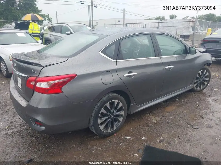 2019 Nissan Sentra Sr VIN: 3N1AB7AP3KY373094 Lot: 45362514