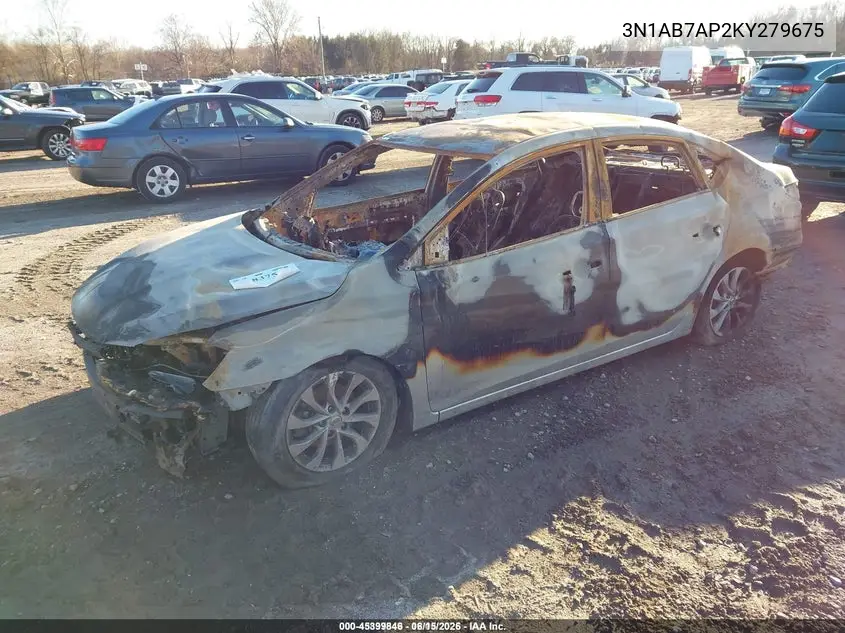 3N1AB7AP2KY279675 2019 Nissan Sentra Sv