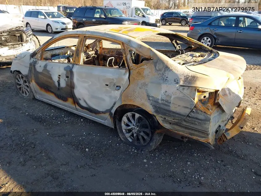 3N1AB7AP2KY279675 2019 Nissan Sentra Sv
