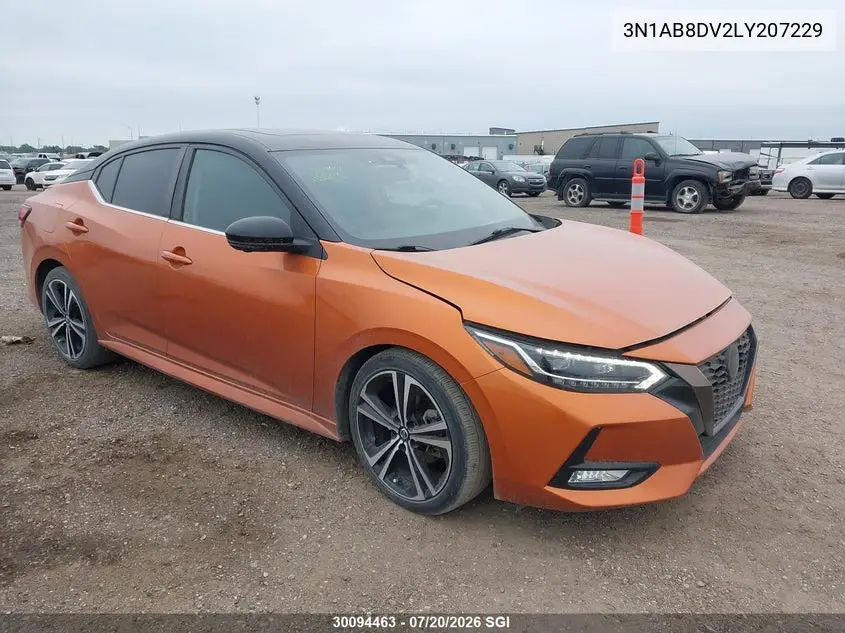 2020 Nissan Sentra Sr VIN: 3N1AB8DV2LY207229 Lot: 30094463