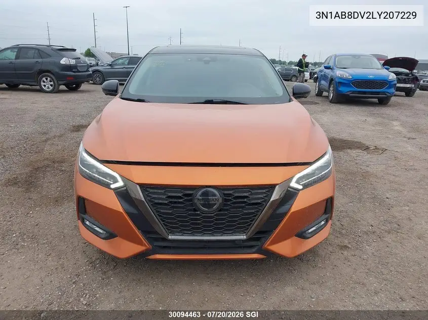 2020 Nissan Sentra Sr VIN: 3N1AB8DV2LY207229 Lot: 30094463