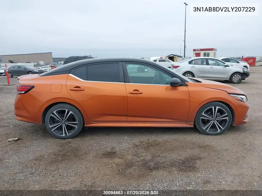 2020 Nissan Sentra Sr VIN: 3N1AB8DV2LY207229 Lot: 30094463