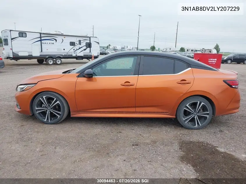 2020 Nissan Sentra Sr VIN: 3N1AB8DV2LY207229 Lot: 30094463