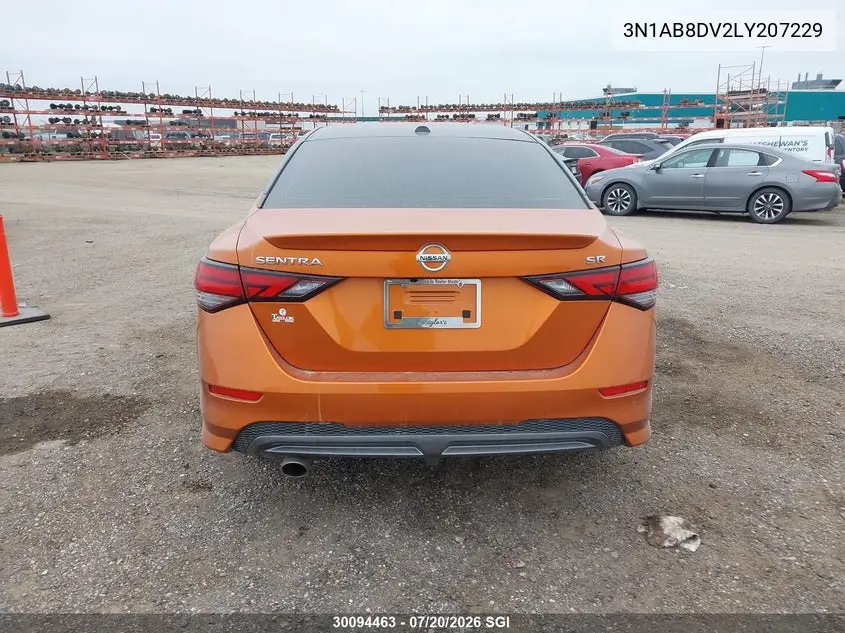2020 Nissan Sentra Sr VIN: 3N1AB8DV2LY207229 Lot: 30094463