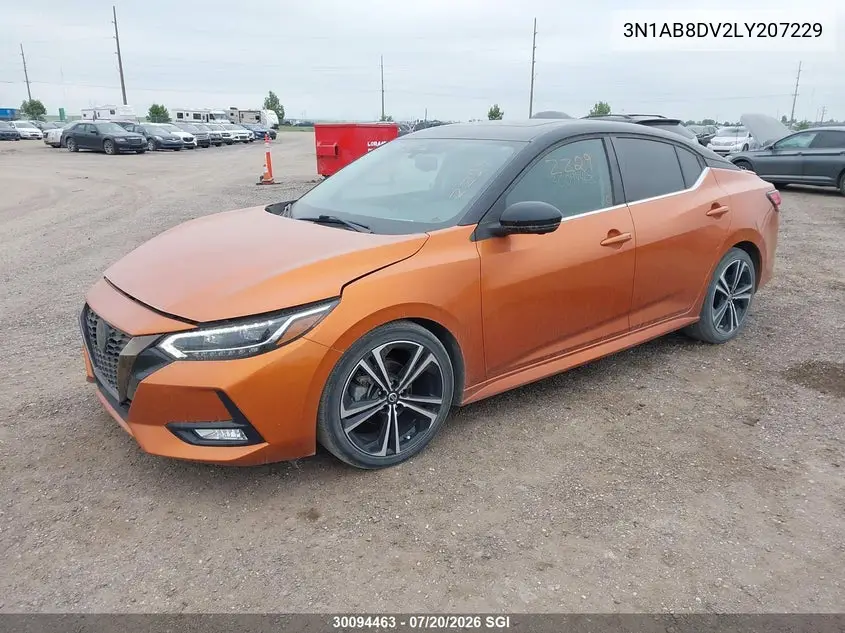 2020 Nissan Sentra Sr VIN: 3N1AB8DV2LY207229 Lot: 30094463
