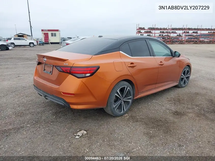 2020 Nissan Sentra Sr VIN: 3N1AB8DV2LY207229 Lot: 30094463