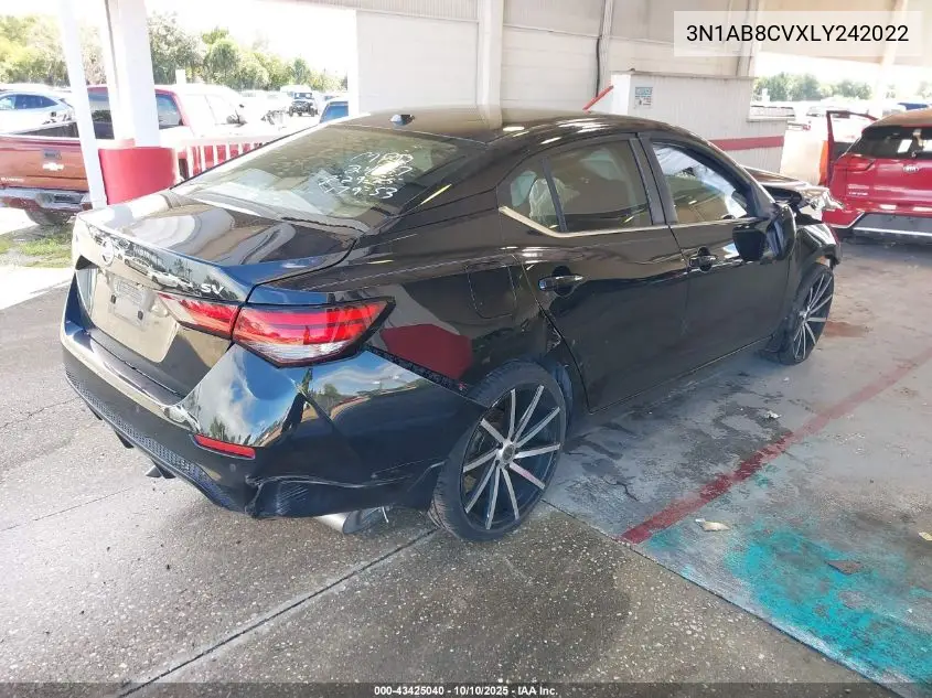 3N1AB8CVXLY242022 2020 Nissan Sentra Sv Xtronic Cvt