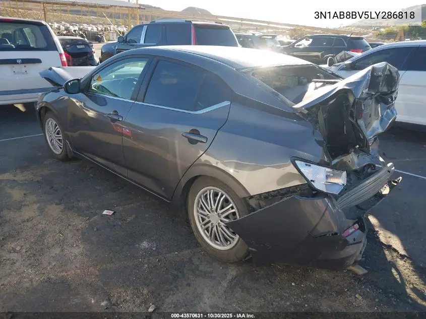 3N1AB8BV5LY286818 2020 Nissan Sentra S Xtronic Cvt