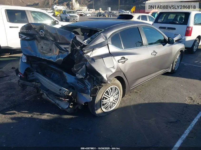 3N1AB8BV5LY286818 2020 Nissan Sentra S Xtronic Cvt
