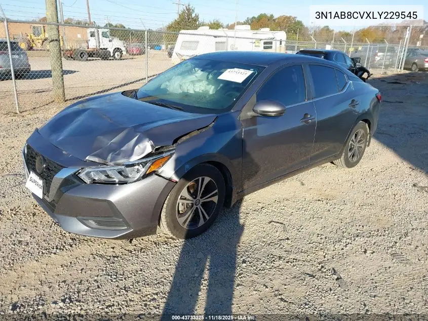 3N1AB8CVXLY229545 2020 Nissan Sentra Sv Xtronic Cvt