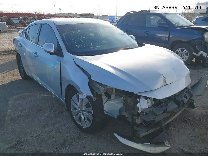 3N1AB8BV1LY261706 2020 Nissan Sentra S Xtronic Cvt