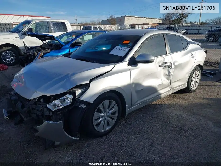 3N1AB8BV1LY261706 2020 Nissan Sentra S Xtronic Cvt