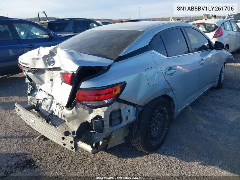 3N1AB8BV1LY261706 2020 Nissan Sentra S Xtronic Cvt