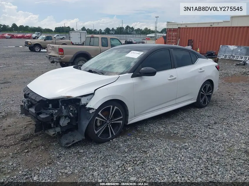 3N1AB8DV0LY275545 2020 Nissan Sentra Sr Xtronic Cvt