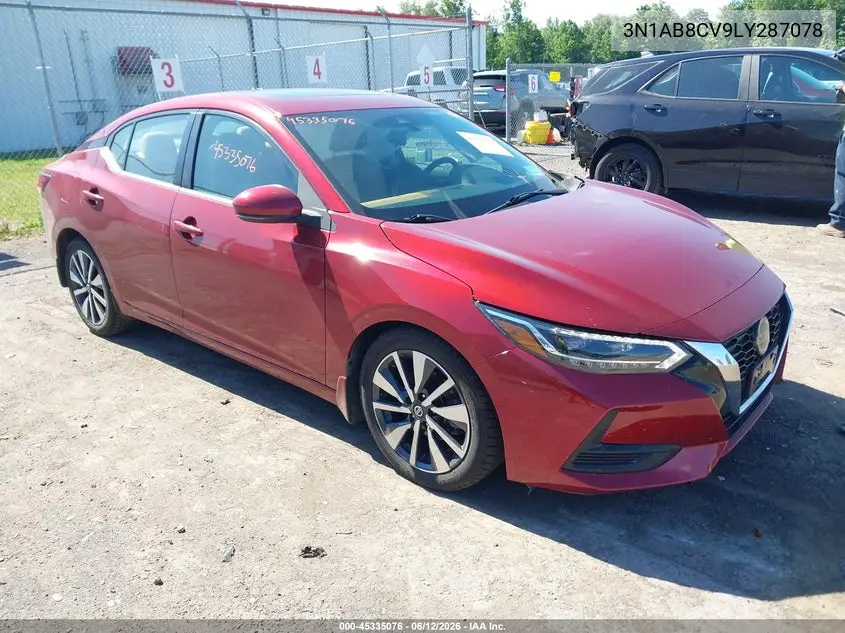 2020 Nissan Sentra Sv Xtronic Cvt VIN: 3N1AB8CV9LY287078 Lot: 45335076