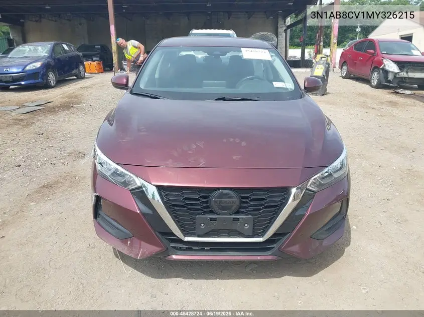 2021 Nissan Sentra Sv Xtronic Cvt VIN: 3N1AB8CV1MY326215 Lot: 45428724