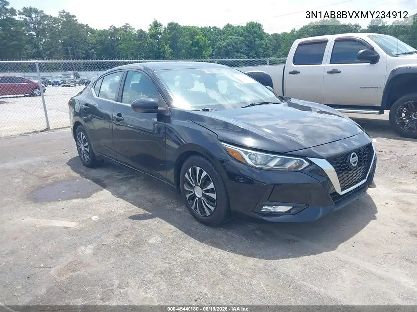 3N1AB8BVXMY234912 2021 Nissan Sentra S Xtronic Cvt