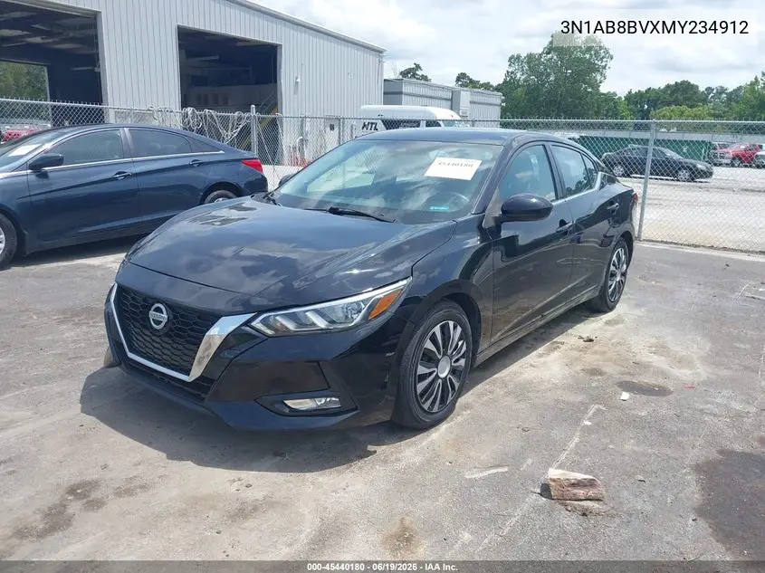 3N1AB8BVXMY234912 2021 Nissan Sentra S Xtronic Cvt