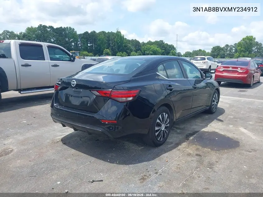 3N1AB8BVXMY234912 2021 Nissan Sentra S Xtronic Cvt