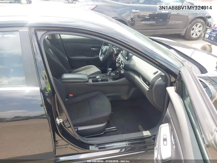 2021 Nissan Sentra S Xtronic Cvt VIN: 3N1AB8BV1MY324014 Lot: 45639054