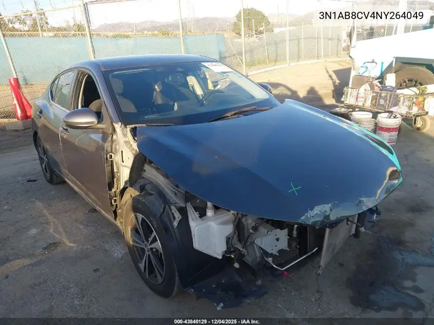 3N1AB8CV4NY264049 2022 Nissan Sentra Sv Xtronic Cvt