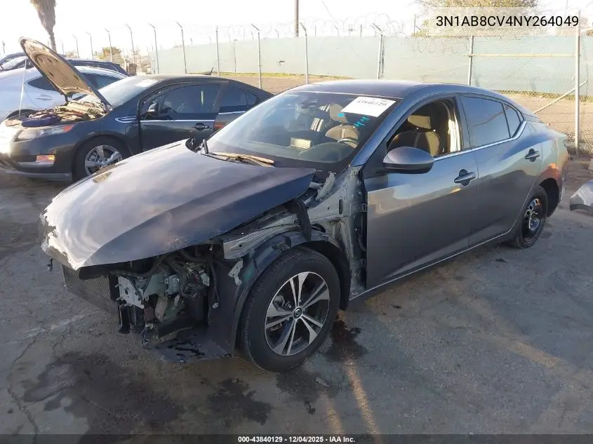 3N1AB8CV4NY264049 2022 Nissan Sentra Sv Xtronic Cvt