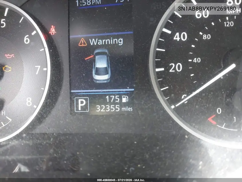 2023 Nissan Sentra S Xtronic Cvt VIN: 3N1AB8BVXPY269180 Lot: 45688045